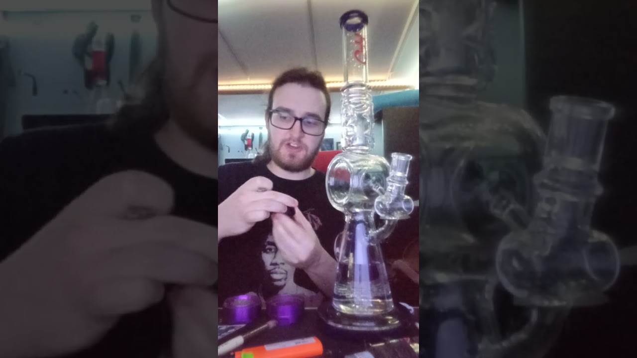 breaking in my brand new donut bong