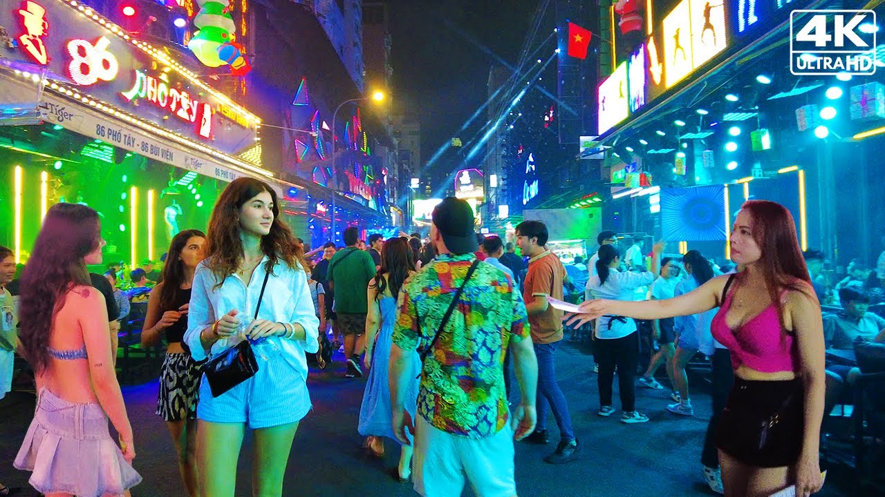 Crazy Night at Bui Vien Street in Ho Chi Minh City | Vietnam Nightlife | Walking Tour [4K]