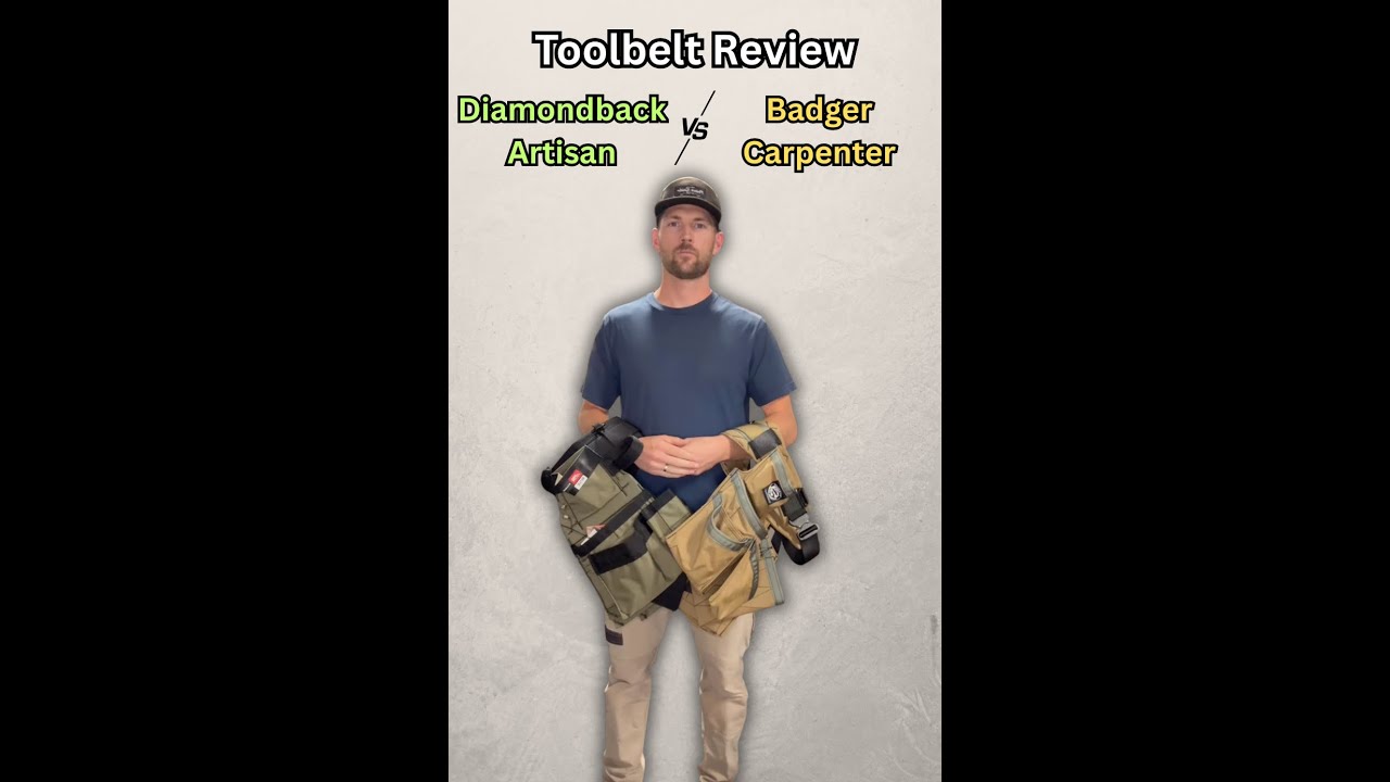 Toolbelt Bag Review Diamondback Artisan vs Badger Carpenter Belt
