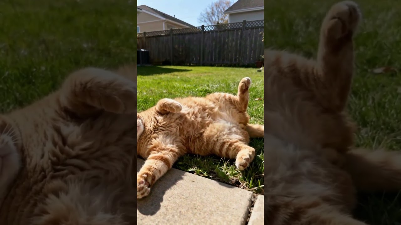 POV: Bills paid, vibes good, just sunshine.#fatorangecat #sunnyvibes #shorts