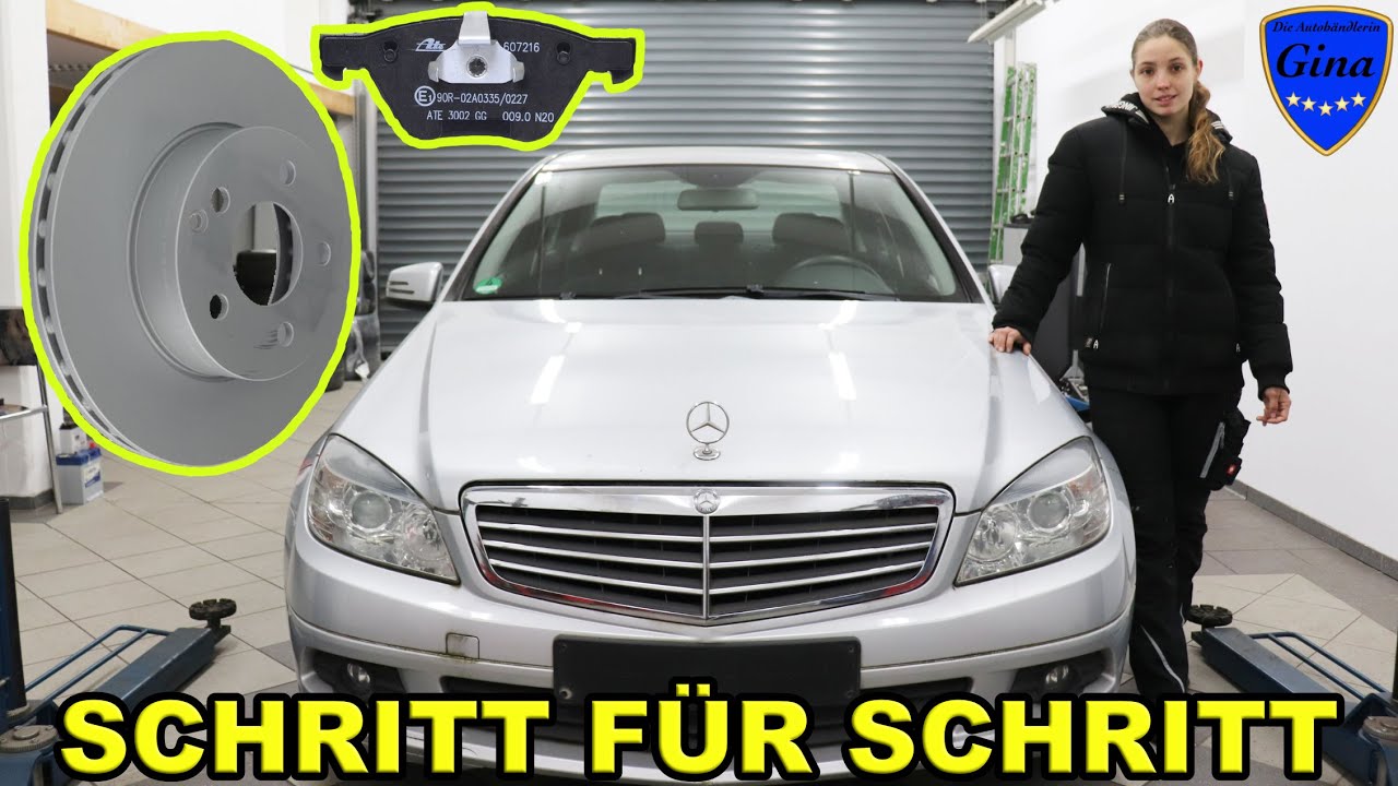 MERCEDES W204 🔹 ЗАМЕНА ТОРМОЗНЫХ ДИСКОВ + ТОРМОЗНЫХ КОЛОДОК 🔹 ПОШАГОВАЯ ИНСТРУКЦИЯ