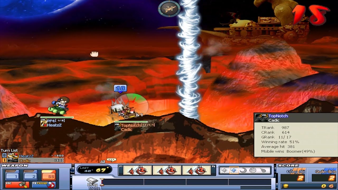 Gunbound : BOOMER vs TURTLE