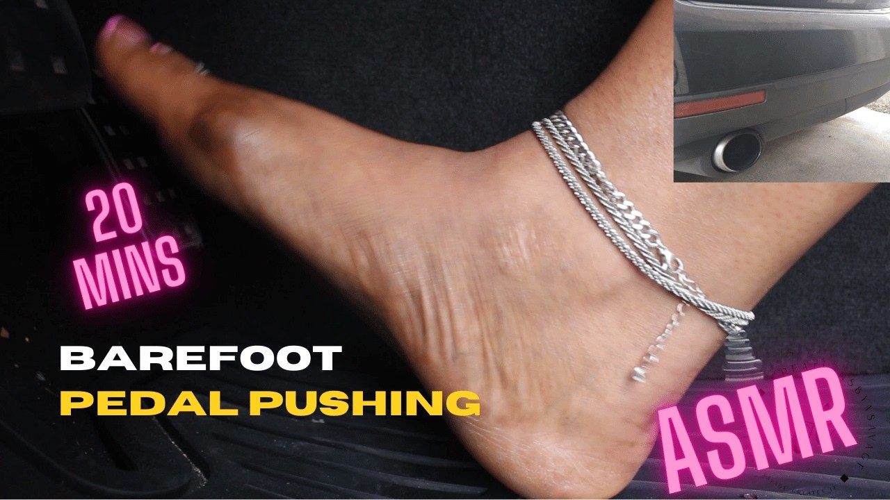 20 mins of Barefoot Pedal Pushing ASMR | Satisfying Car Sounds
