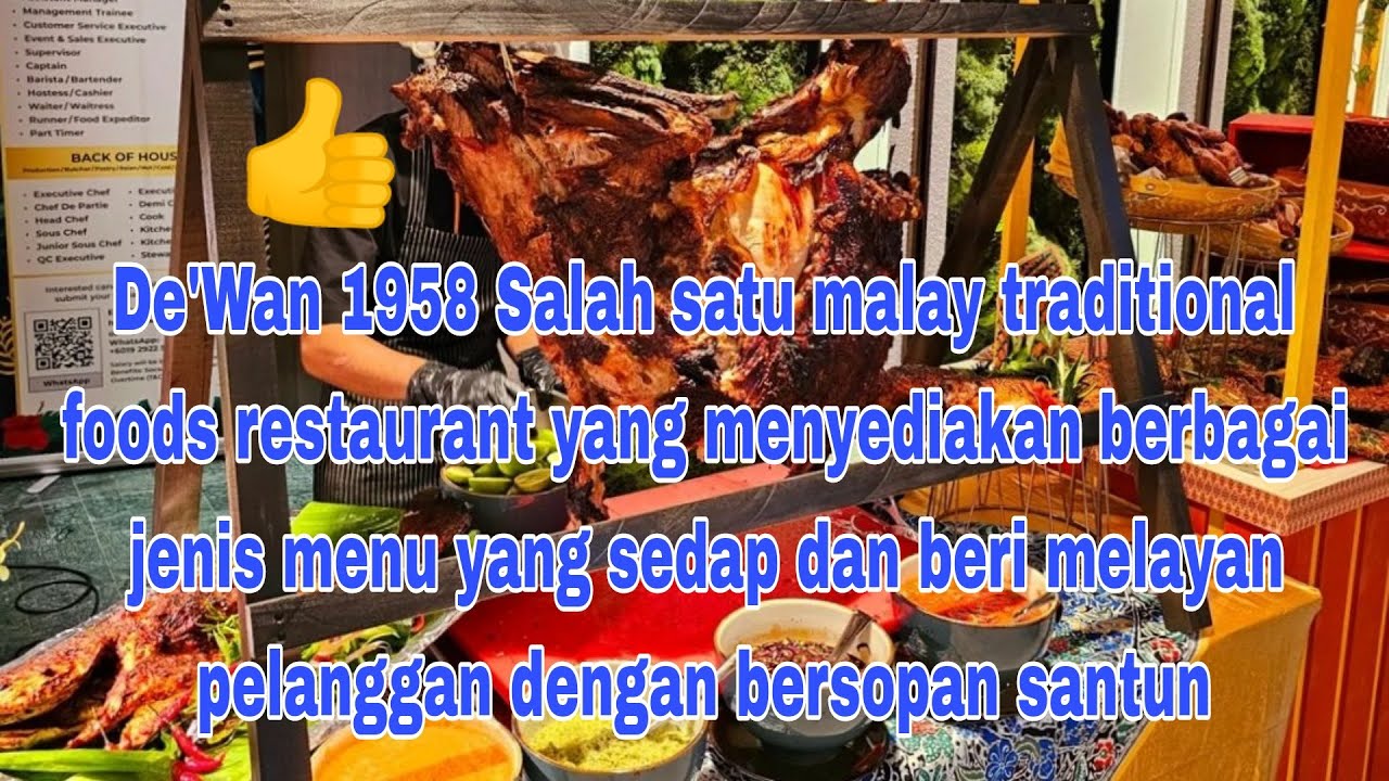 Chef wan || De'Wan 1958 adalah salah satu malay restaurant yang sangat sesuai untuk iftar Ramadan 😍😋