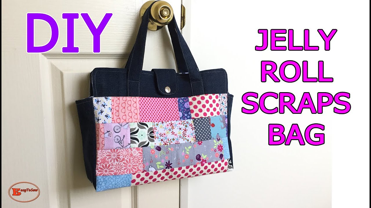 FABRIC SCRAPS SEWING PROJECTS | DIY PATCHWORK BAG | BAG MAKING TUTORIAL | DIY BAGS FROM OLD CLOTHES