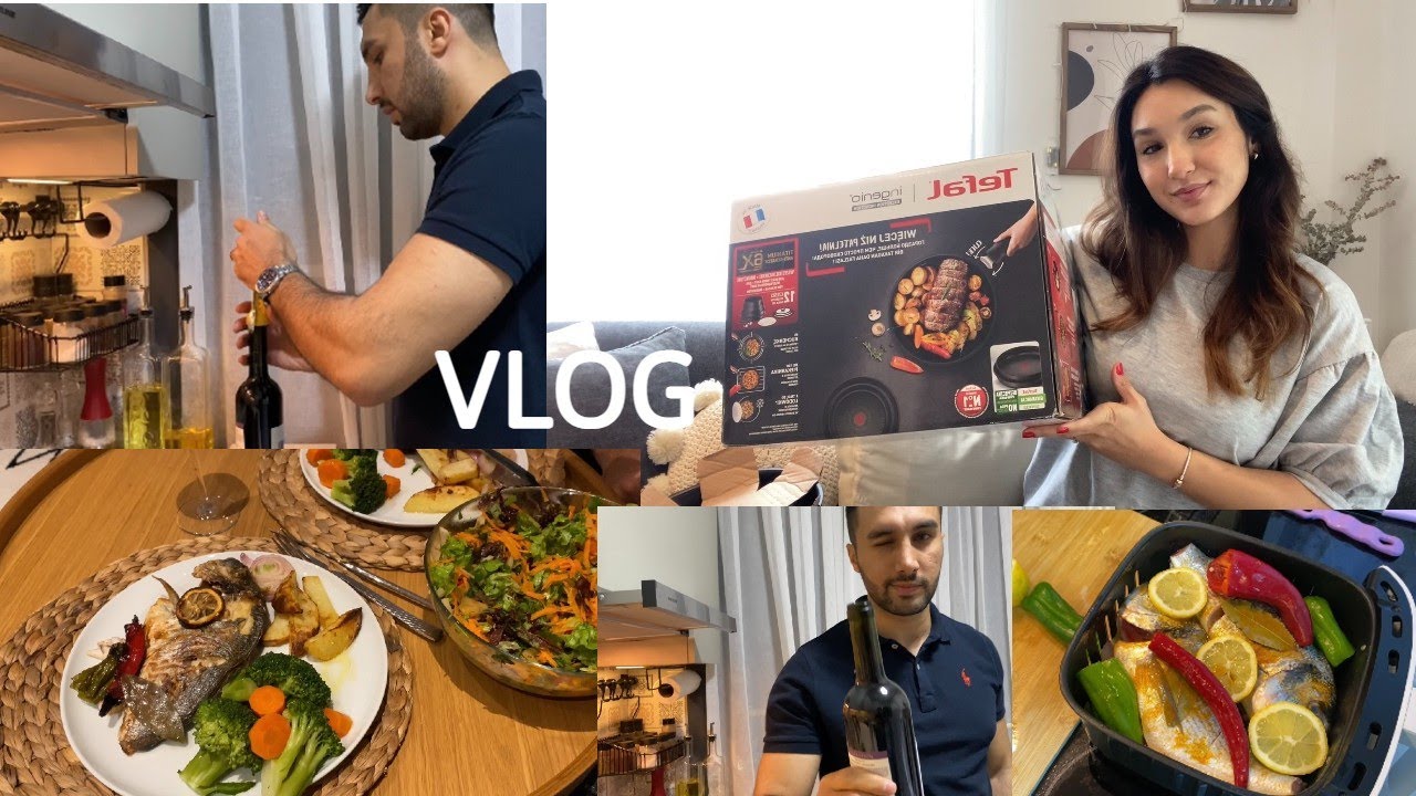 VLOG | Airfryer de  Balık Yaptım |  Tefal  Ingenio Titanyum 6X Kutu Açılımı