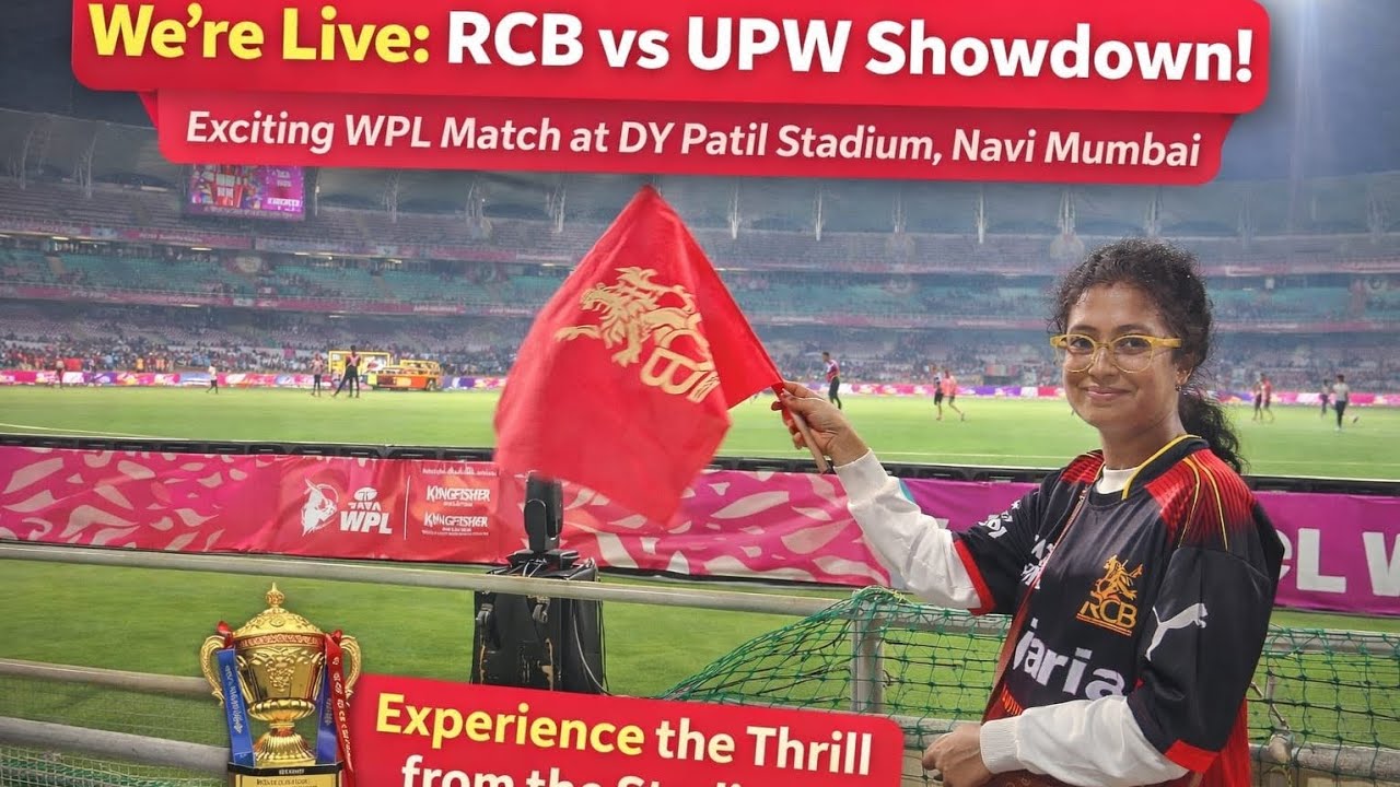 RCB vs UPW WPL 🔥 Stadium Vibes, Fan Moments & DJ Ritviz Performance