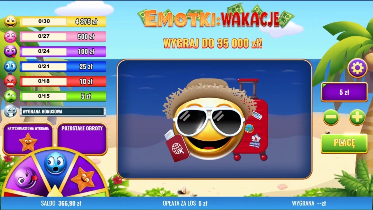 Gierki Lotto #30 🎲 Emotki: Wakacje 🌞🌴 Gram Za 50 ZŁ 💰 Stawka 5 ZŁ
