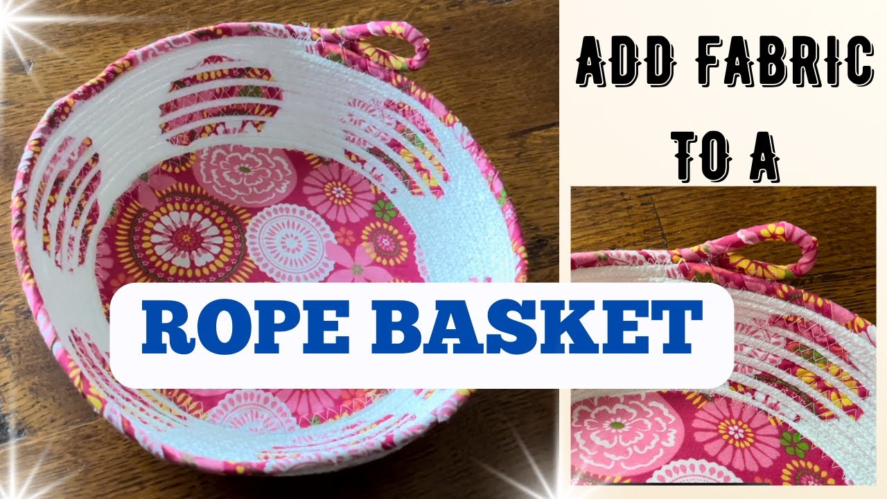 Clothesline Rope Bowl Tutorial Basket Swirl Pattern #fabric #sewing #crafts