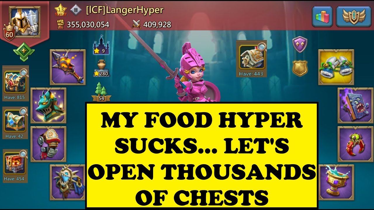 LIVE STREAM - MY FOOD HYPER SUCKS...  LET'S OPEN THOUSANDS OF CHESTS!!!