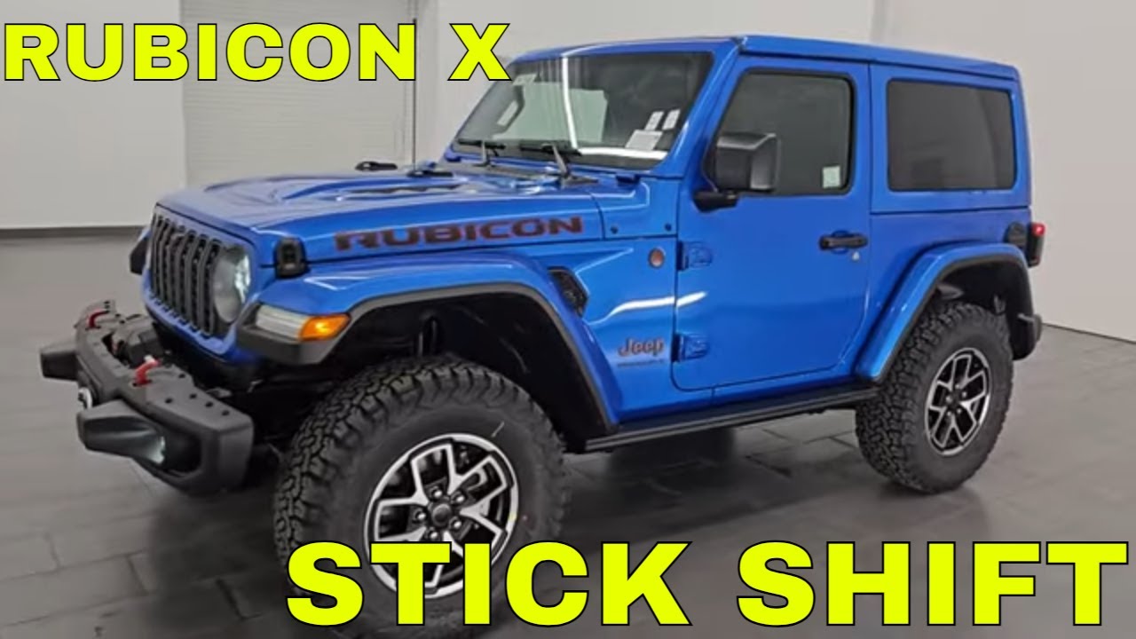 BRAND NEW 2024 JEEP WRANGLER 2 DOOR RUBICON STICK SHIFT HYDRO BLUE 4K WALKAROUND 24J308 SOLD!