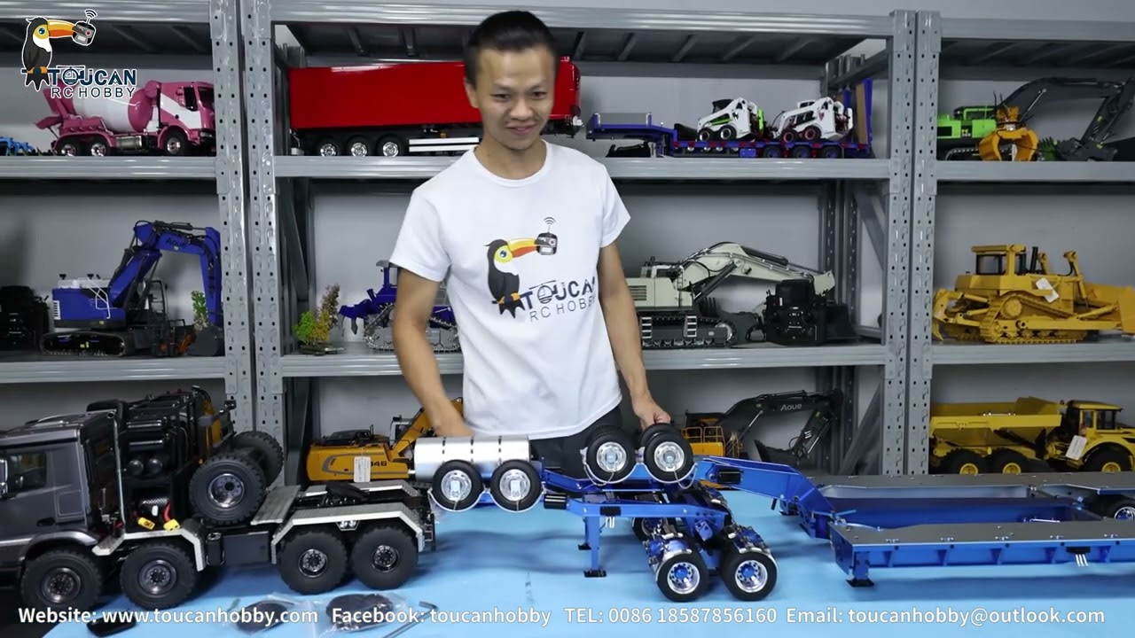 Play JDMODEL Trailer Metal Drake to drive heavy loader and small loader trailer.
