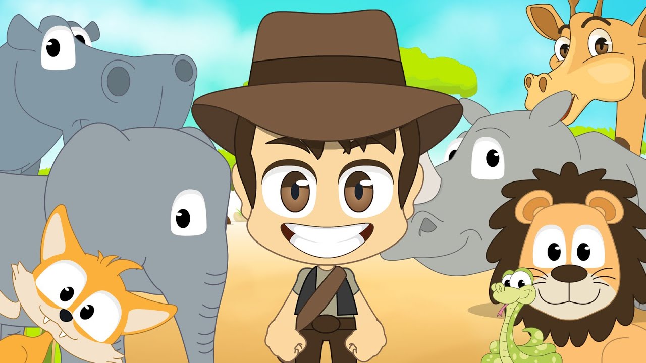 Wild Animals in French for Kids - الحيوانات للأطفال - حيوانات الغابة باللغة الفرنسية للاطفال