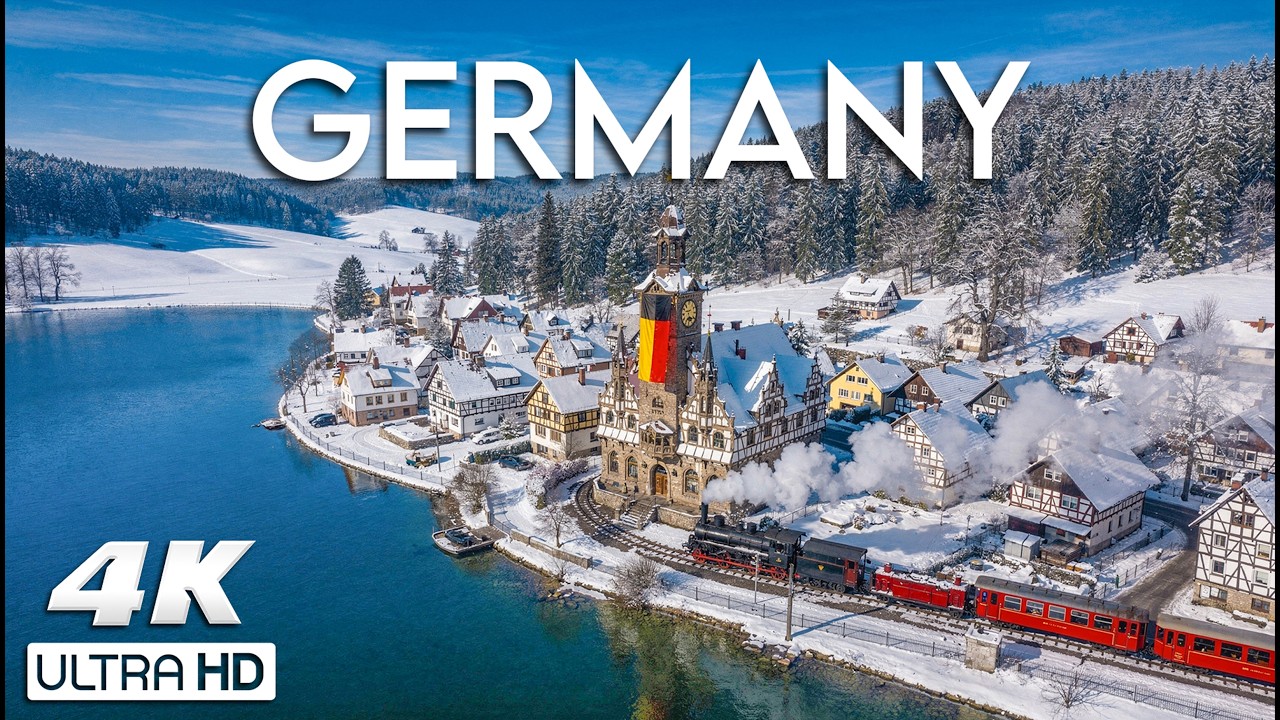 Germany Winter 4K ❄️ Bavarian Alps, Neuschwanstein Castle & Relaxing Nature Film