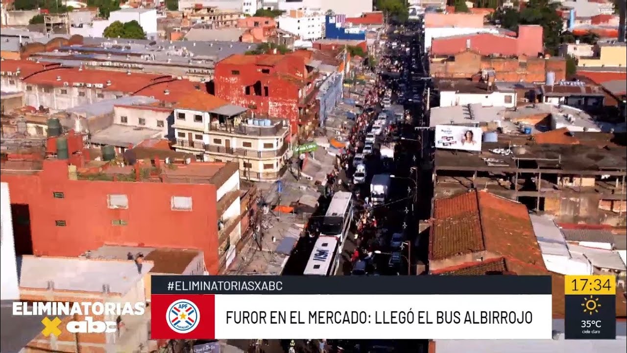 Emoción a flor de piel: así llegaba el bus albirrojo al Mercado 4