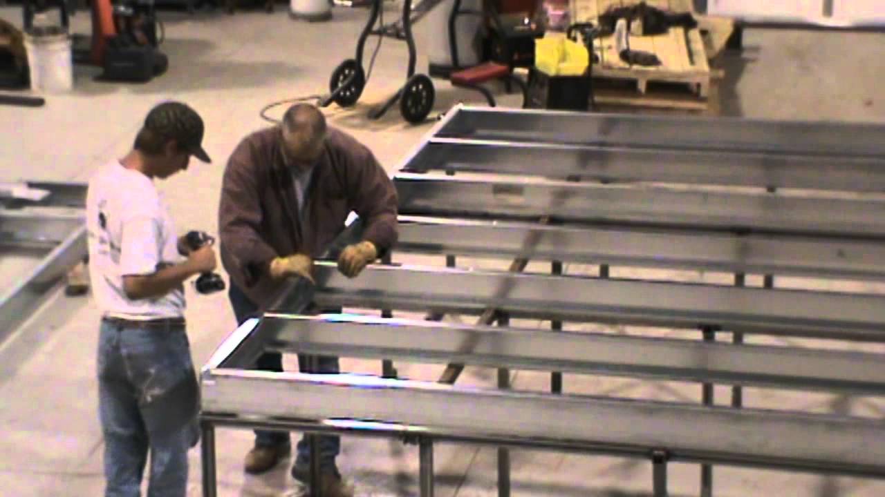 Steel floor assembly