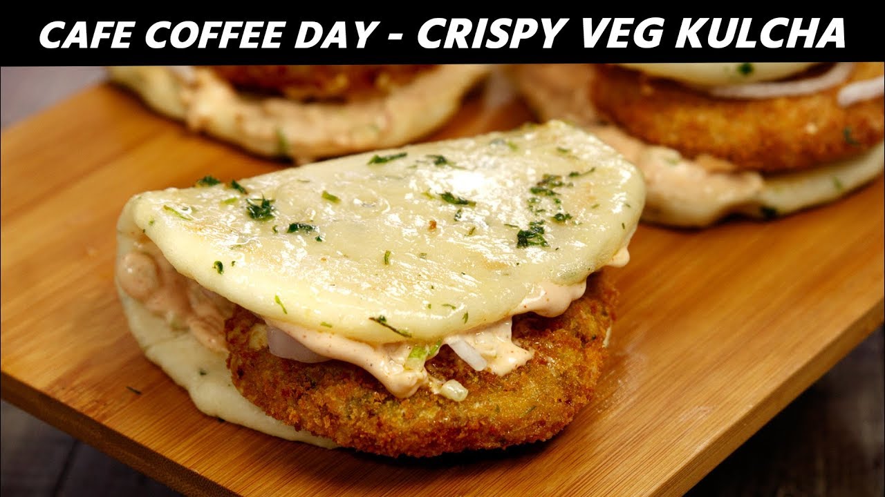 Crispy Veg Kulcha - Cafe Coffee Day Style Cutlet Naan Recipe | CookingShooking