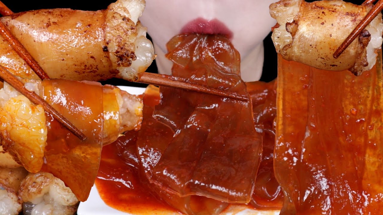 ASMR 통대창, 불닭 로시당면 중국당면 리얼사운드 먹방
