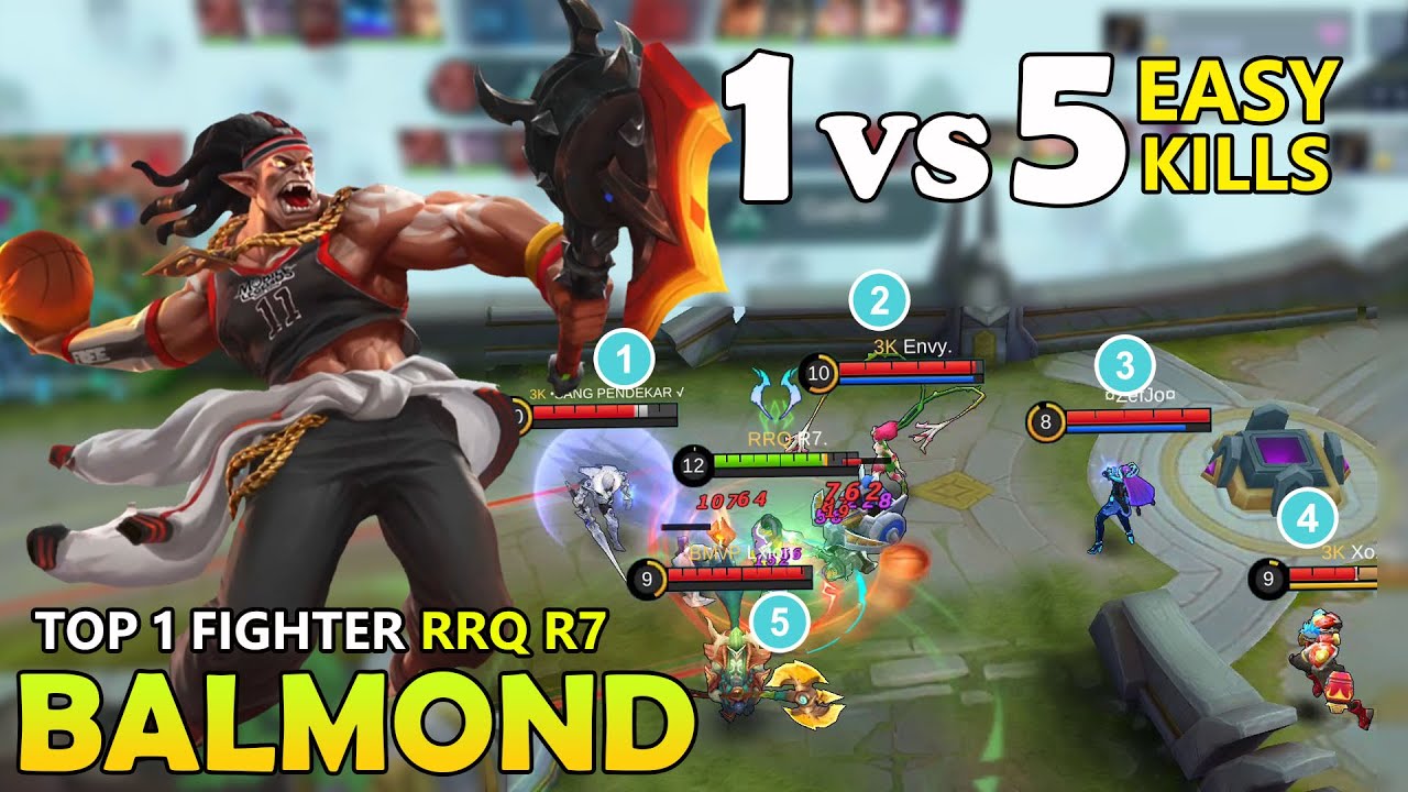 1 VS 5 EASY KILLS!!BALMOND BEST BUILD 2020  TOP 1  FIGHTER RRQ  R7  BALMOND GAMEPLAY
