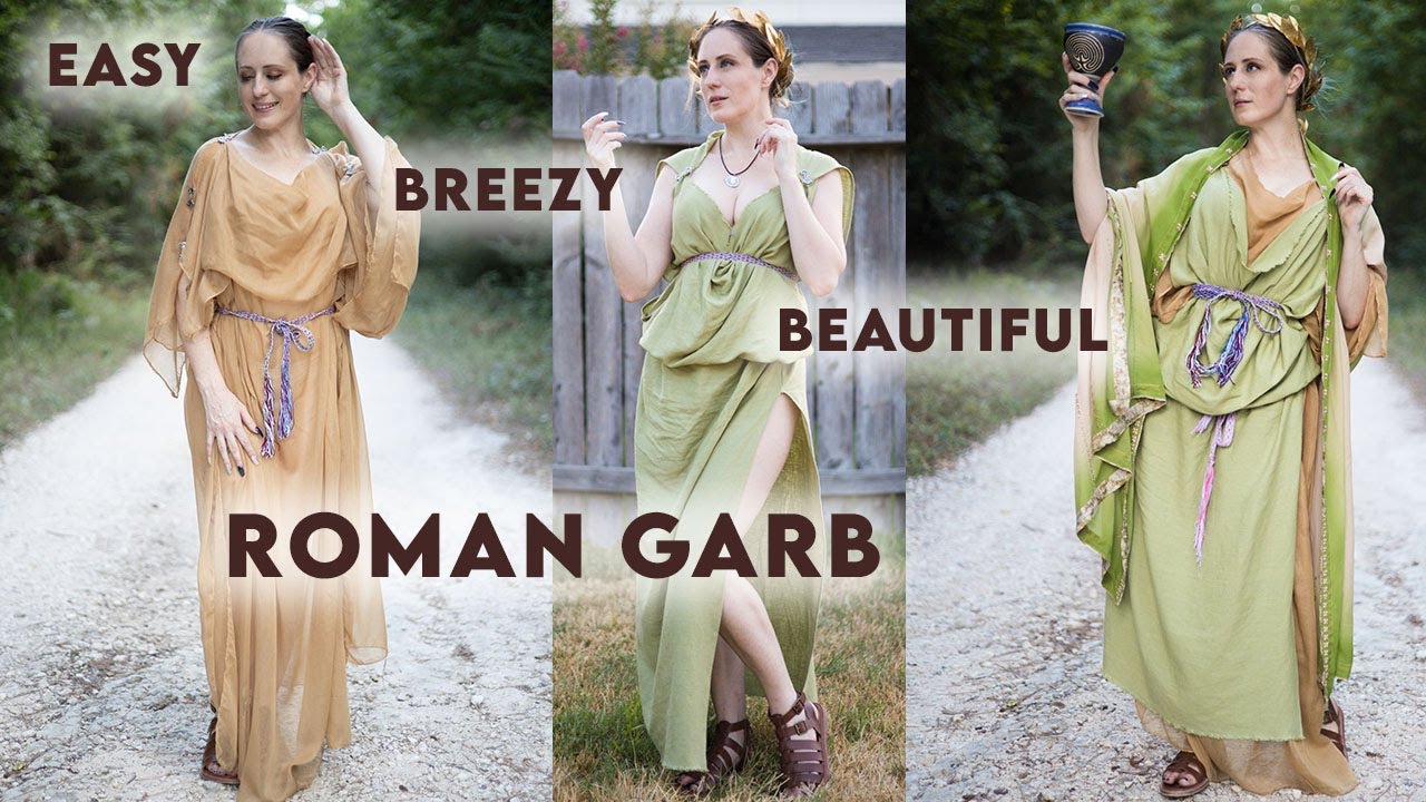 Easy Versatile Summer Garb for Ren Faire, SCA, etc || Ancient Roman Tunica, Stola, Palla