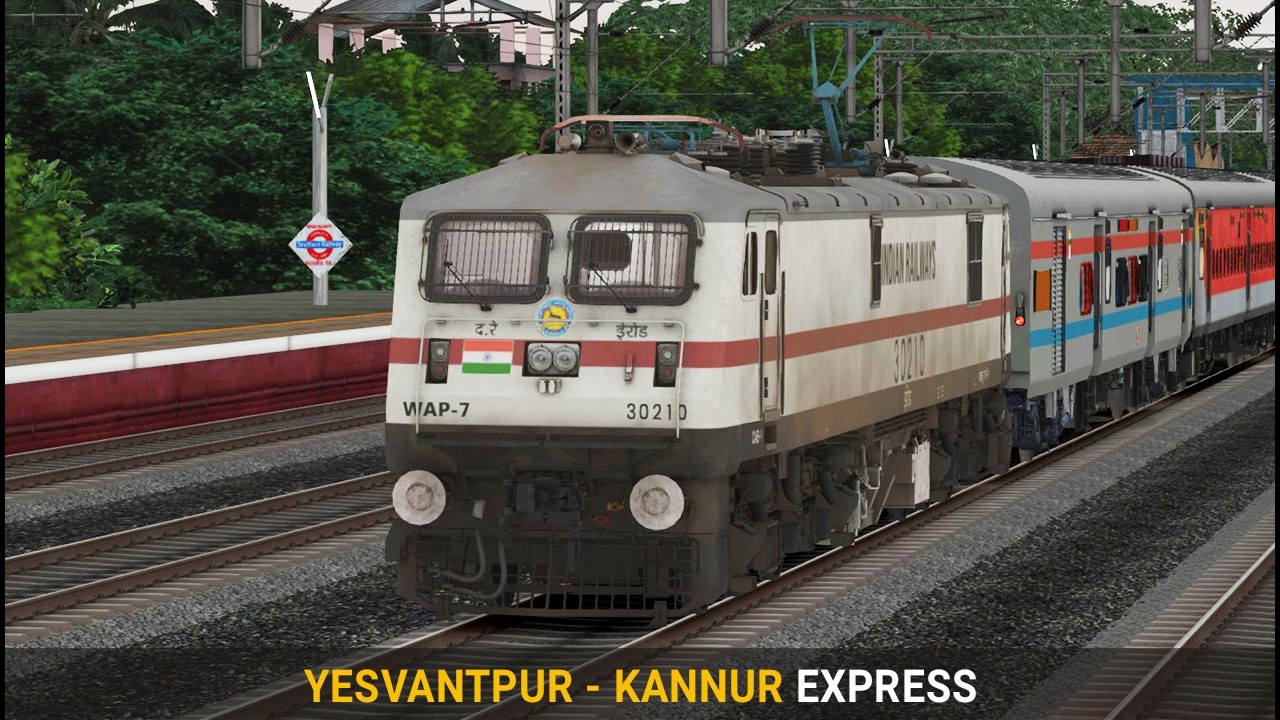 16527 Yesvantpur - Kannur Express | Train Simulator | Train Games | Indian Train | Rail Road Games
