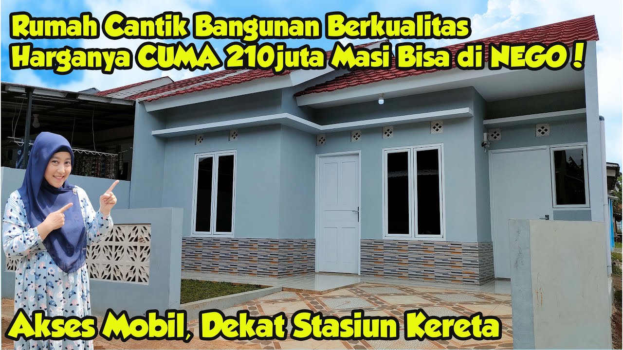 RUMAH HARGA 210JUTA MATERIAL BANGUNANNYA BAGUS BANGET. AKSES MOBIL DAN DEKAT DENGAN STASIUN KERETA.