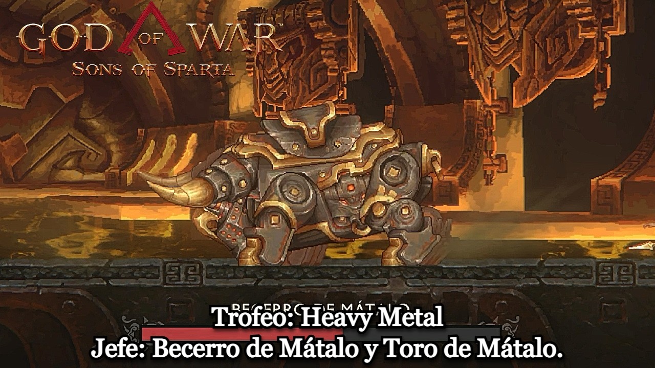 God of War Sons of Sparta  | Trofeo: Heavy Metal | Jefe: Becerro de Mátalo y Toro de Mátalo.