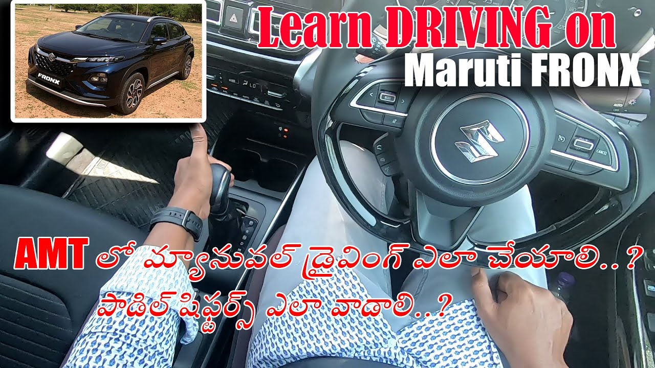 Maruti FRONX Driving I How to use Paddle Shifters..? Cruising..? Shifting Manual to AMT I Learning