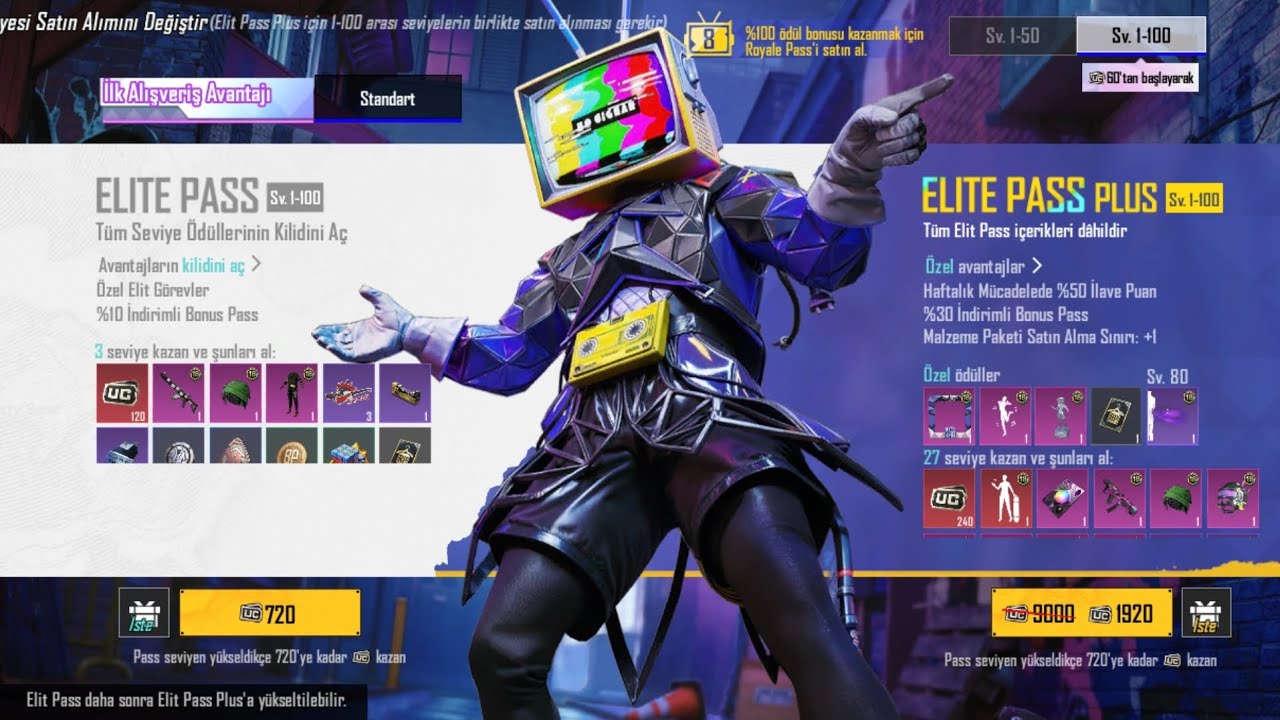Elite pass açtım 720 uc lik