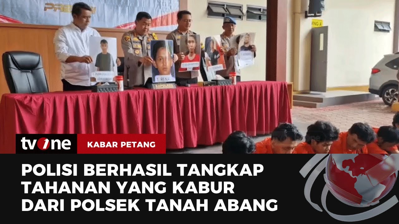 8 Tahanan Kabur dari Polsek Tanah Abang Ditangkap, 6 Buron | Kabar Petang tvOne