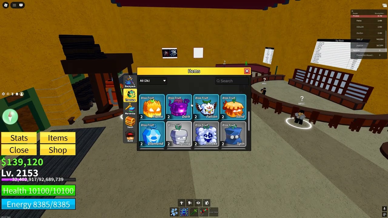 Обмен на тигра в испытании Blox Fruits (Часть 3)