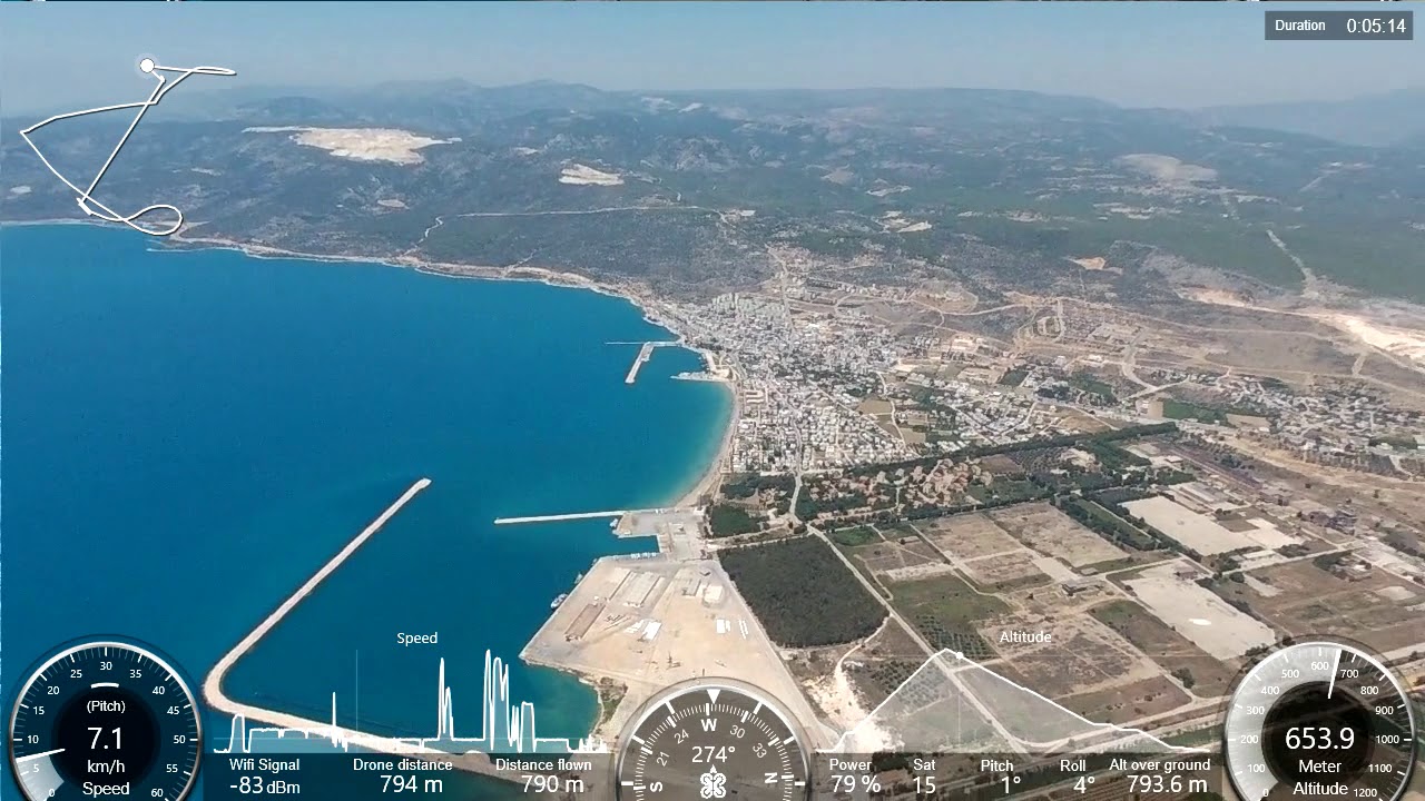 parrot bebop 2 altitude 845m (auriga Bebop)