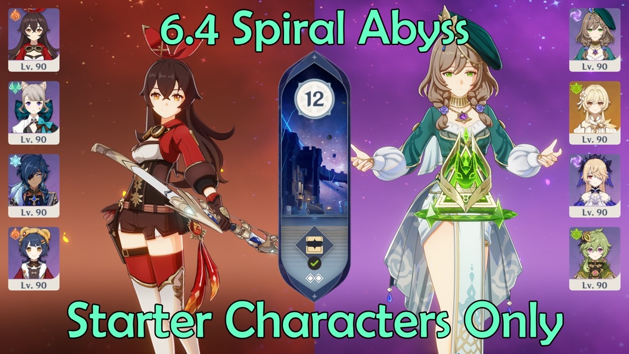 Starter Characters Only: 6.4 Spiral Abyss - Genshin Impact