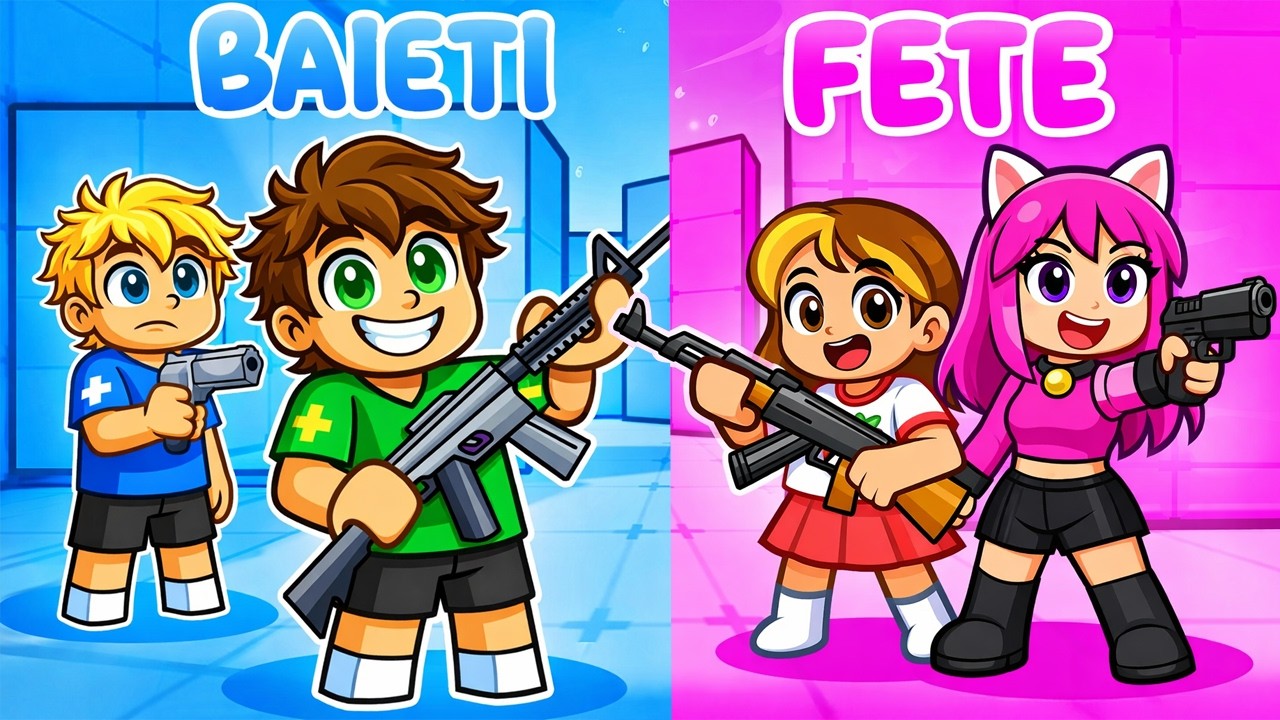 Baieti *VS* Fete pe ROBLOX RIVALS...