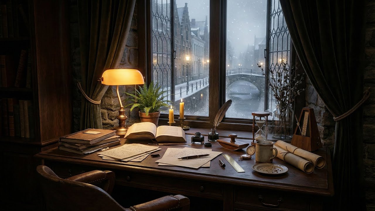 If everything feels too loud — Soft Dark Academia Solo Piano for deep focus and quiet reading