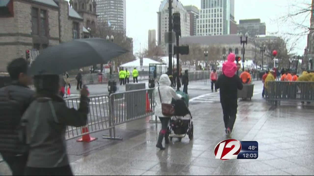 Boston Marathon Sees Rainy Conditions