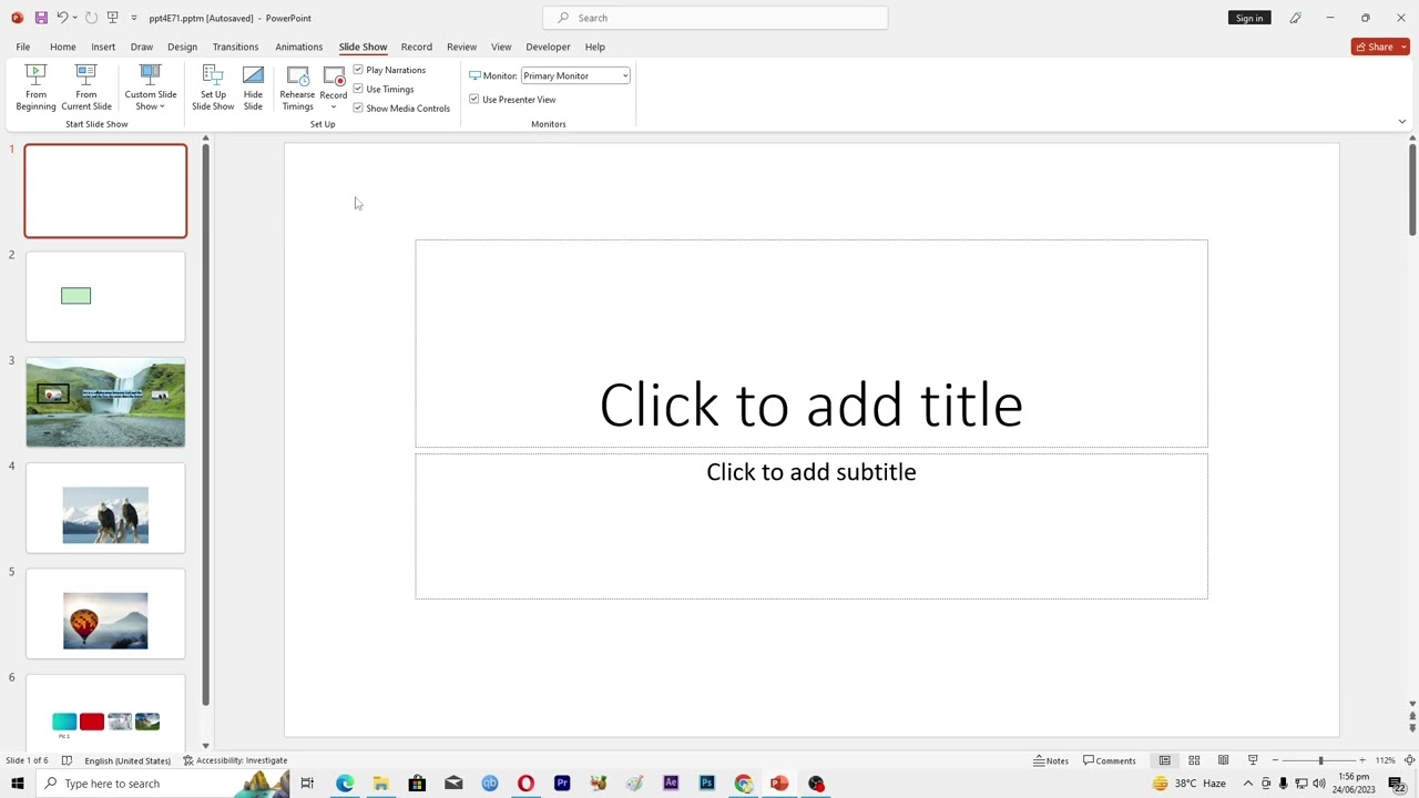 Как использовать режим докладчика PowerPoint на одном мониторе