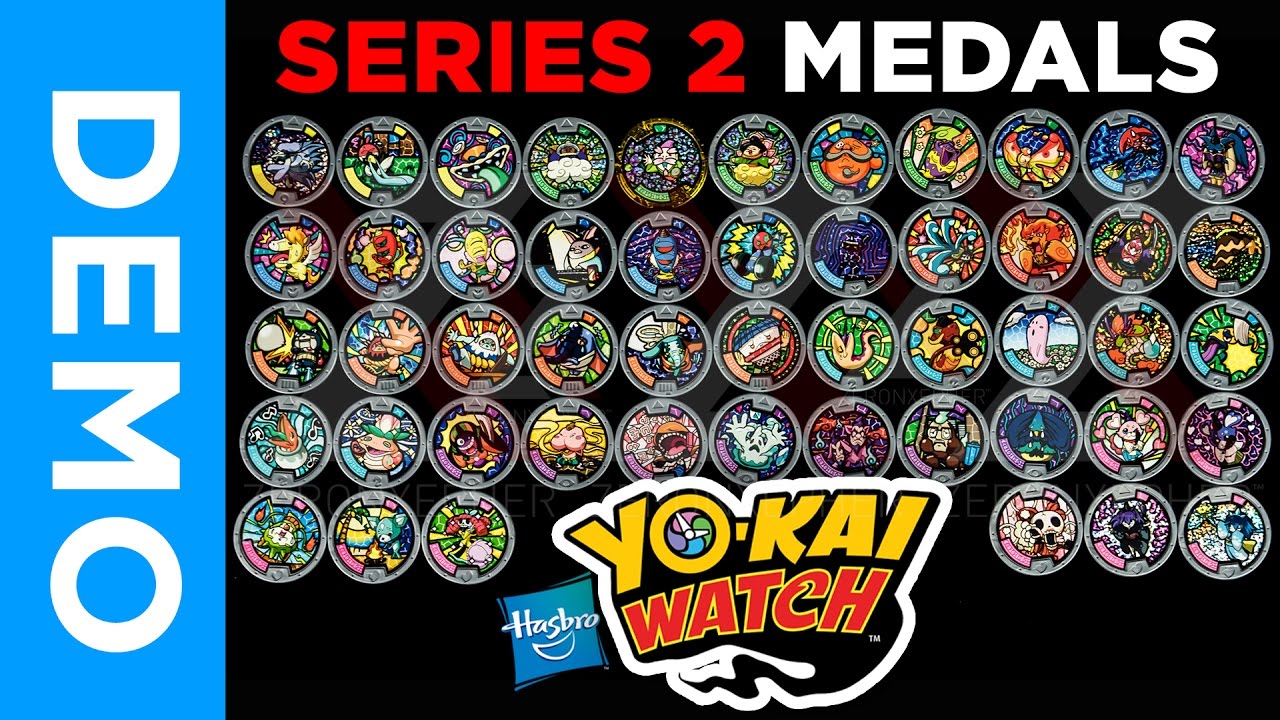 [4K] Hasbro Yo-Kai Watch - All SERIES 2 Medals From Mystery Bags