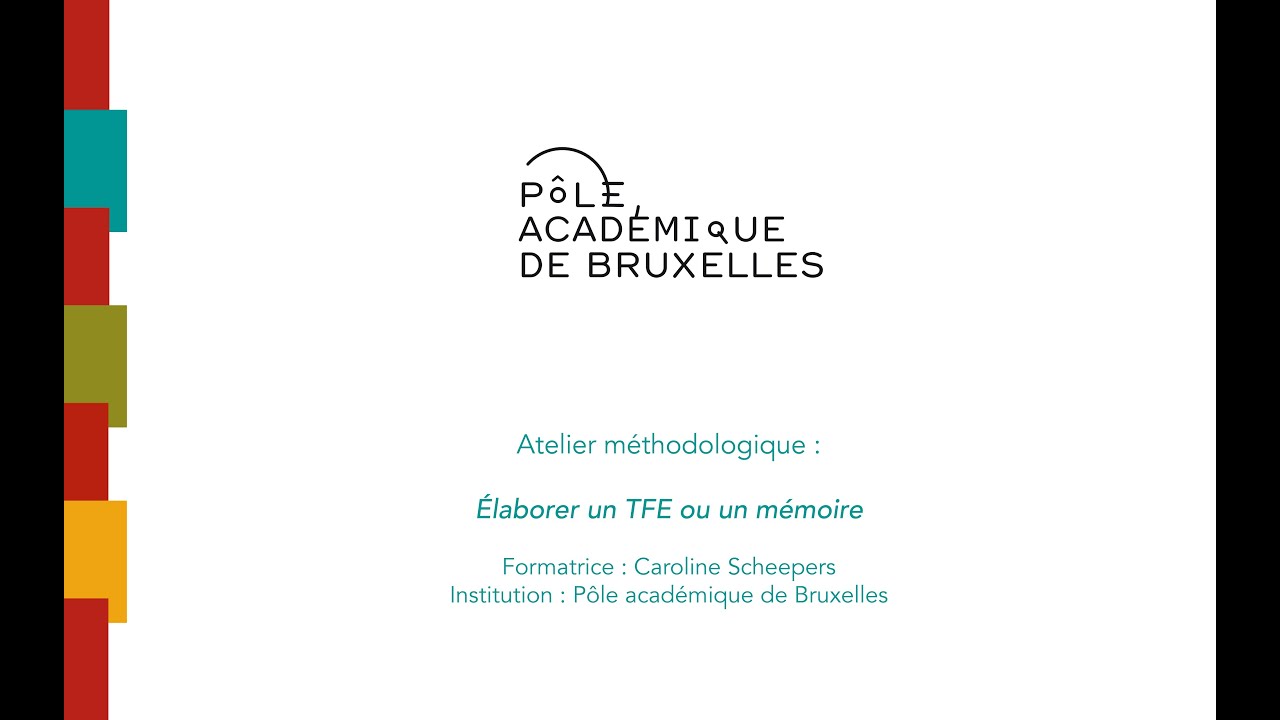 Atelier Élaborer un TFE ou un mémoire