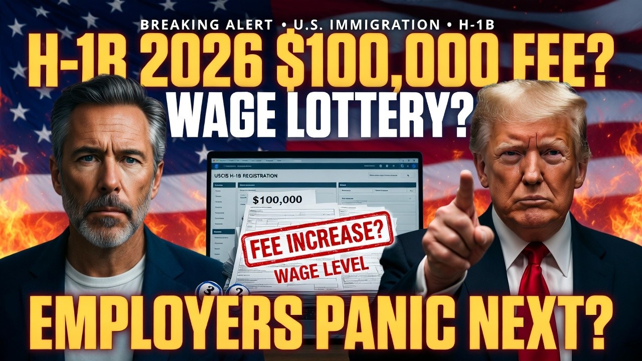 🚨 Must Check This: $100,000 H-1B Fee Proposal + Wage-Based Lottery in 2026? #usimmigration