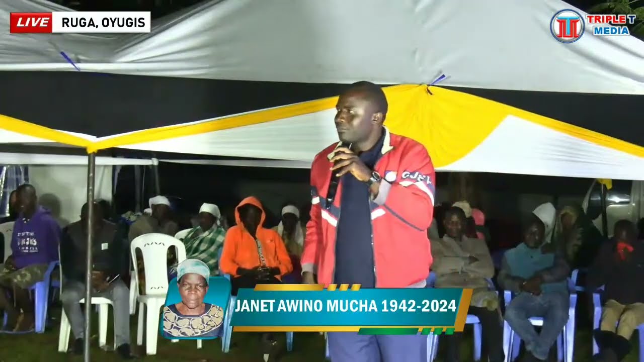George Mikwanga at mama Jane Mucha's funeral|| Night Vigil