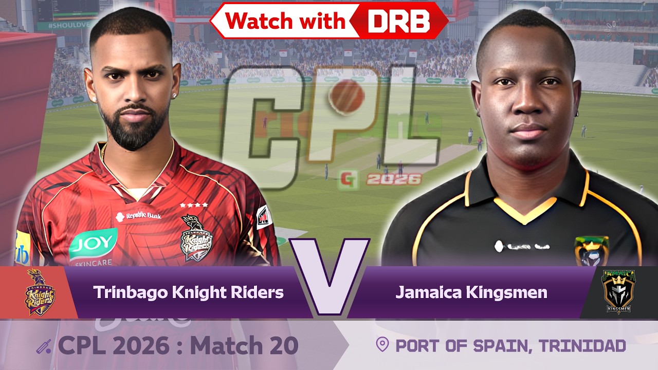 watch with DRB | Trinbago Knight Riders vs Jamaica Kingsmen | 2nd Innings
