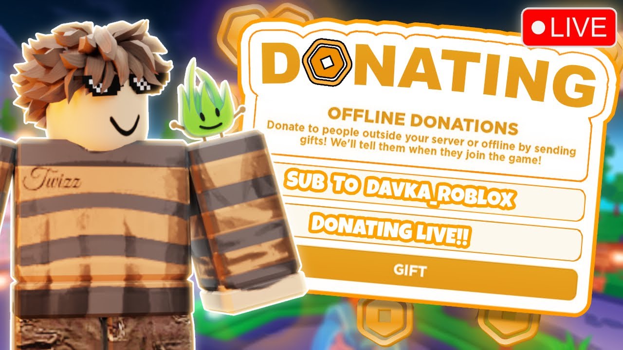 PLS DONATE 🔴 DONATING TO VIEWERS 🔴 (with facecam) (TTS = 2RBX)