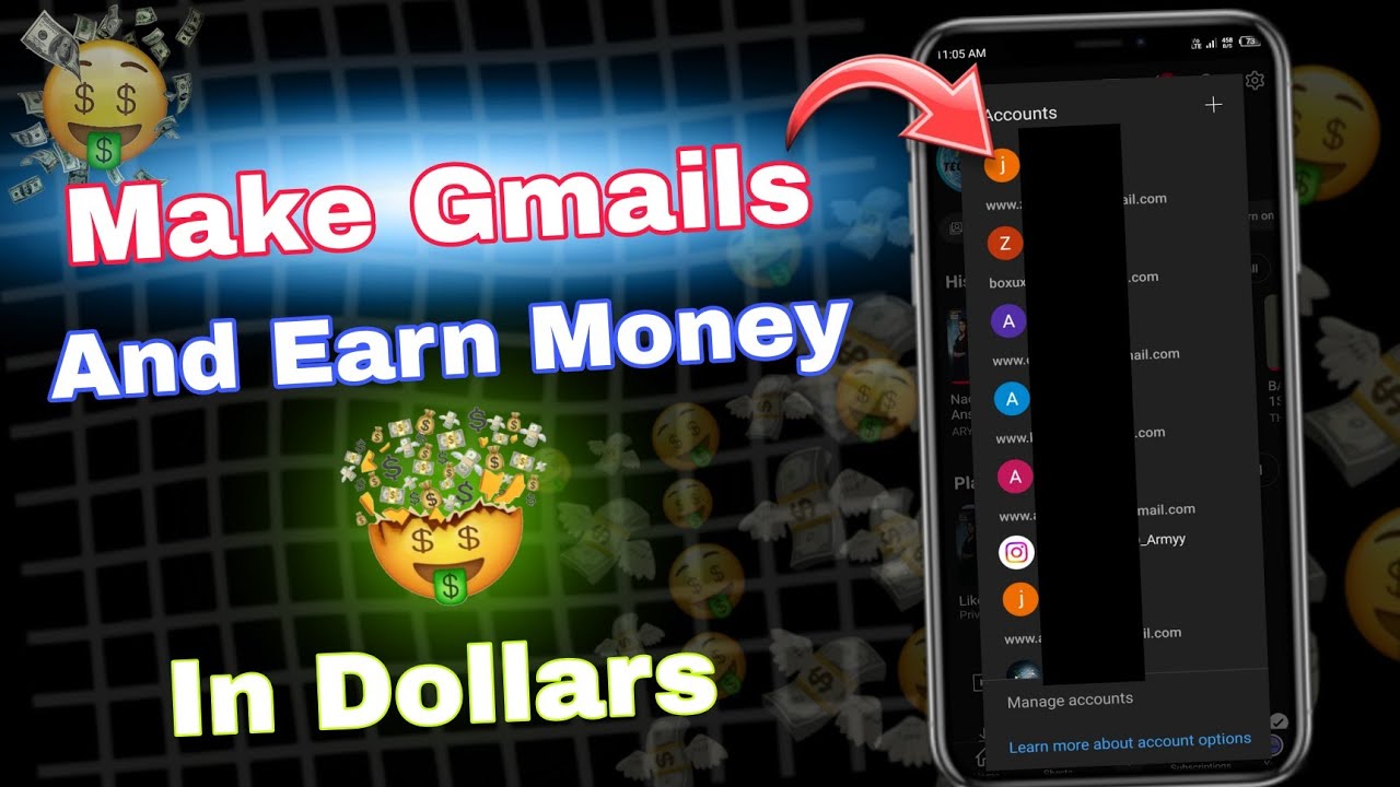 Make Gmails To Earn Money | New Earning Method | Make Money With Creating Gmails | Make money online