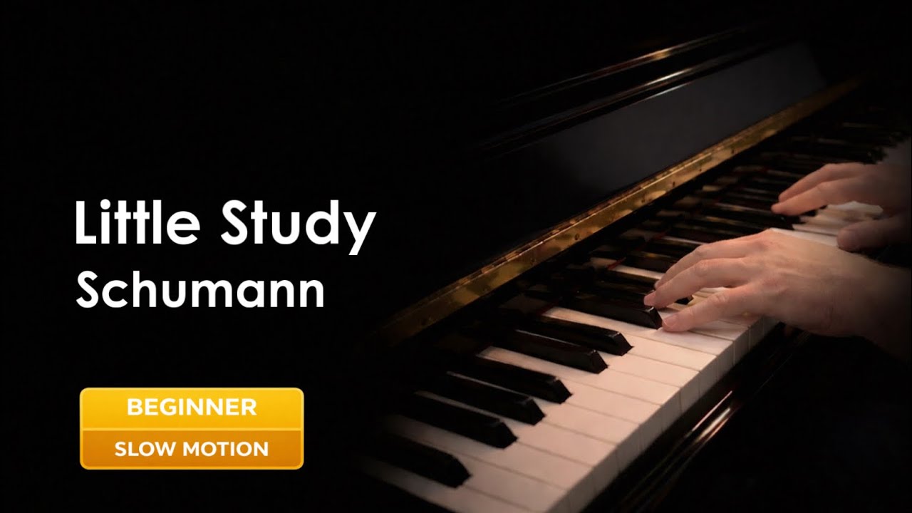 R. Schumann, Op. 68 No. 14, “Little Study” - Piano Tutorial (Slow Motion)