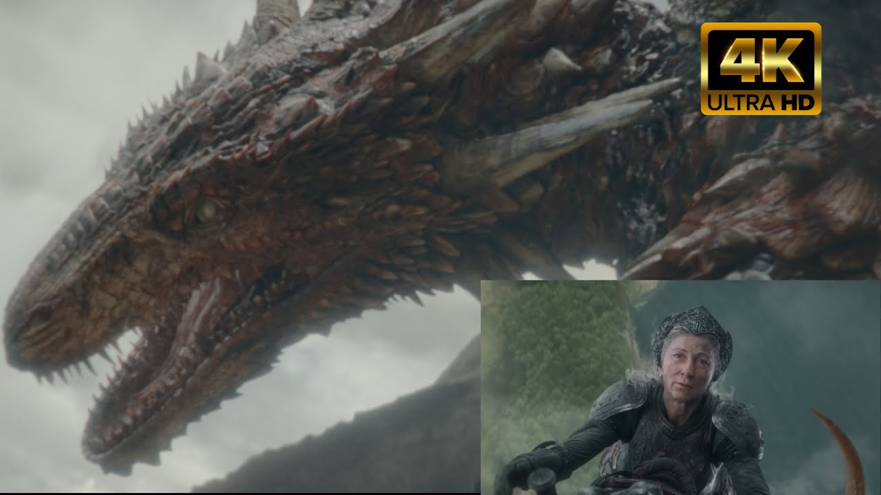 Meleys Death and Rhaenys Targaryen Death | 4K Full Scene