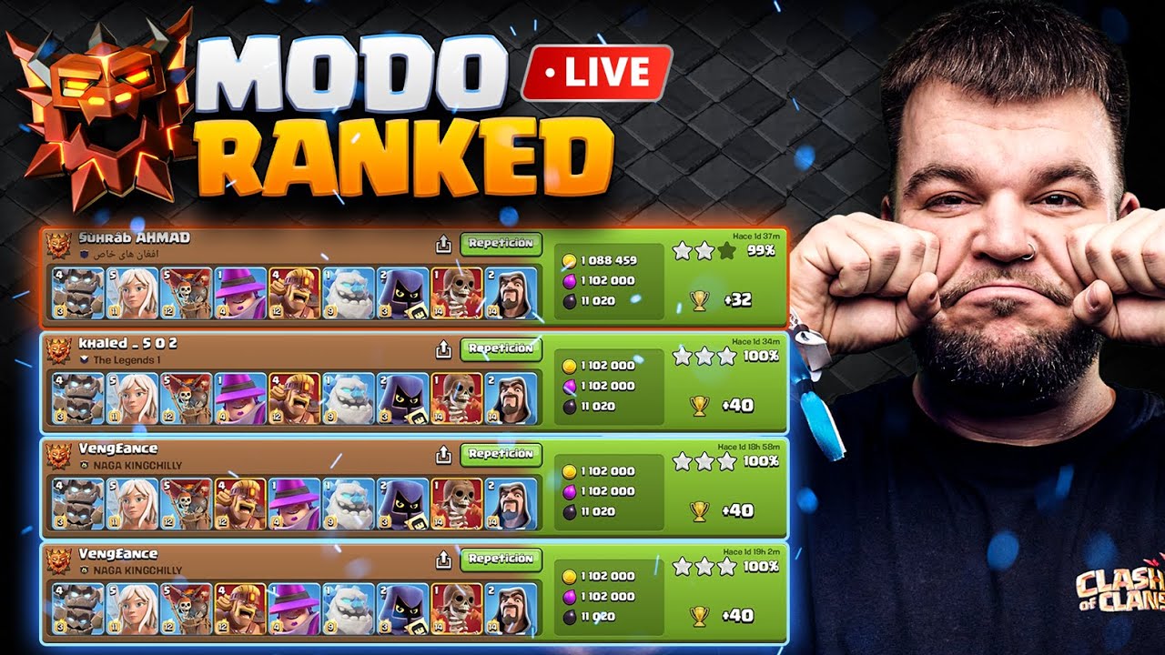 😭 ¡BUSCANDO el TOP MUNDIAL! ATACANDO en DIRECTO en MODO RANKED | CLASH OF CLANS