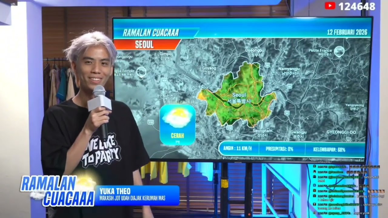 Youkatheo jadi host ramalan cuaca sampe tips dan trik