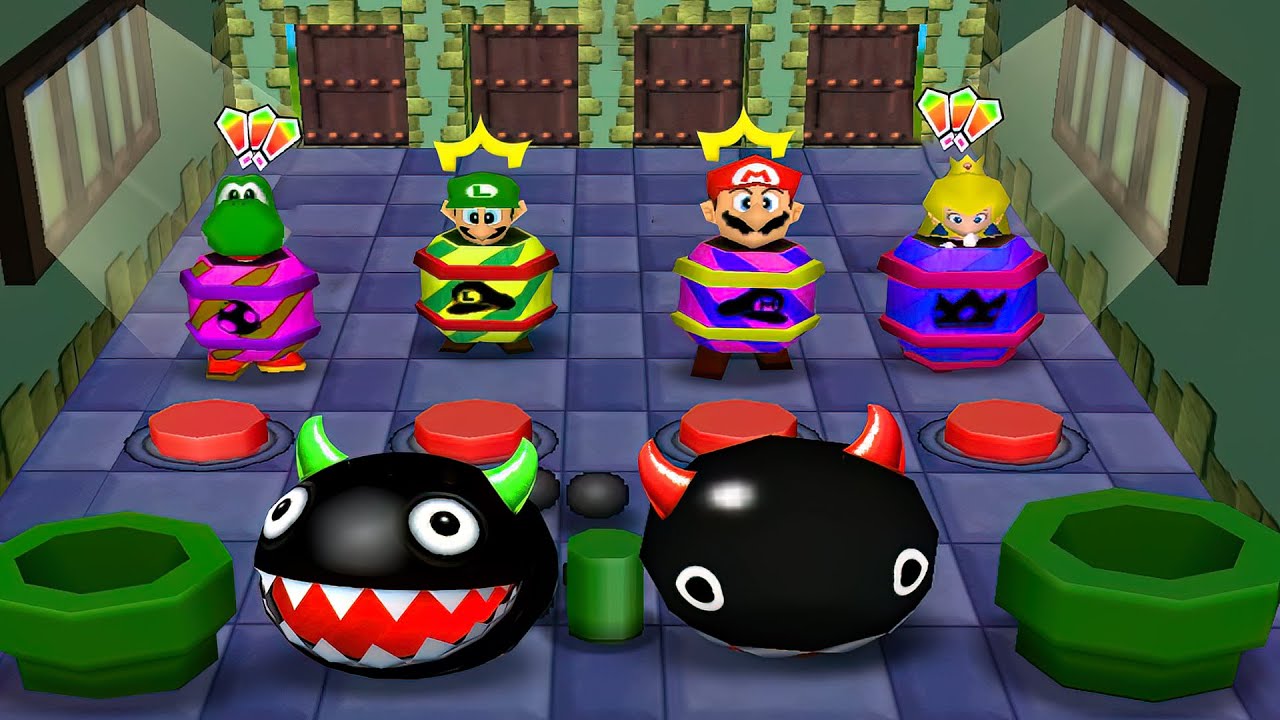 Mario Party Series 2 + 4 + 5 Mario's Crazy Minigames (Hardest Difficulty)