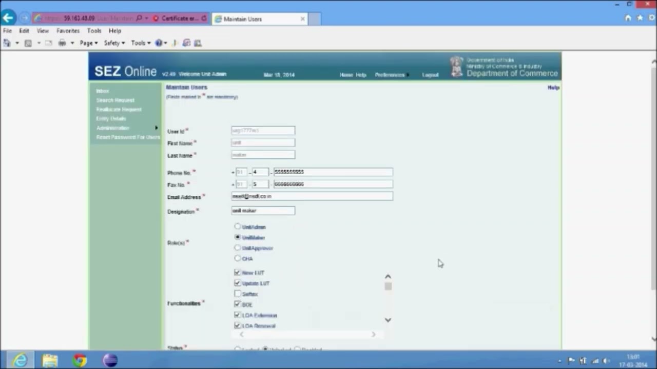 Assigning Softex functionality in Admin